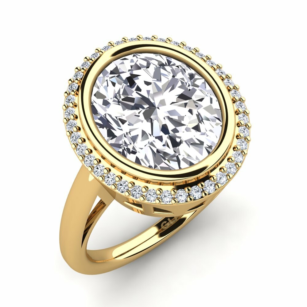 Big Stone Rings Jermelia 585 Yellow Gold Diamond