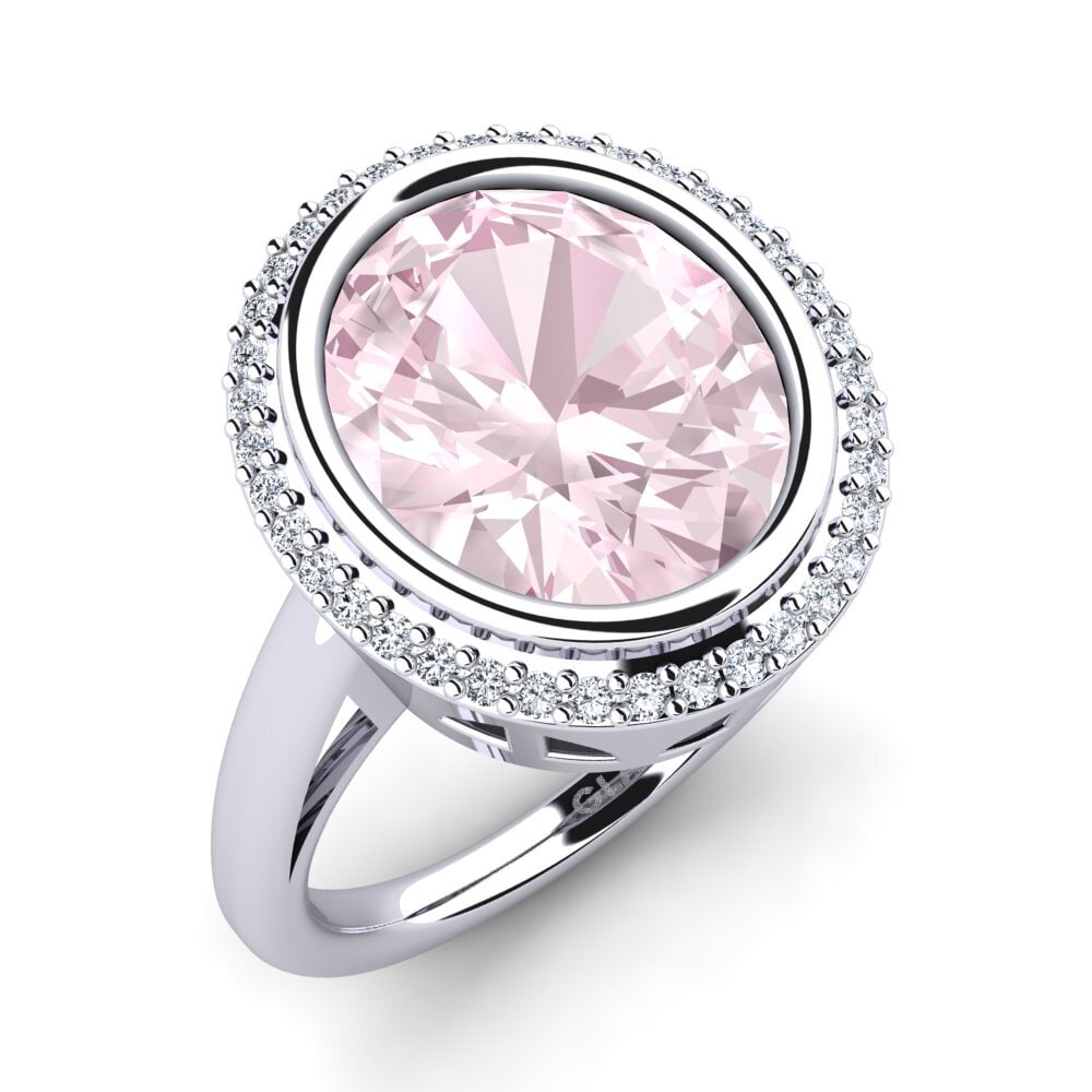 White Silver Kunzite Ring Jermelia
