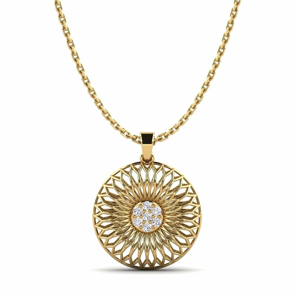 Or Jaune 14k Pendentif pour femme Jesenia