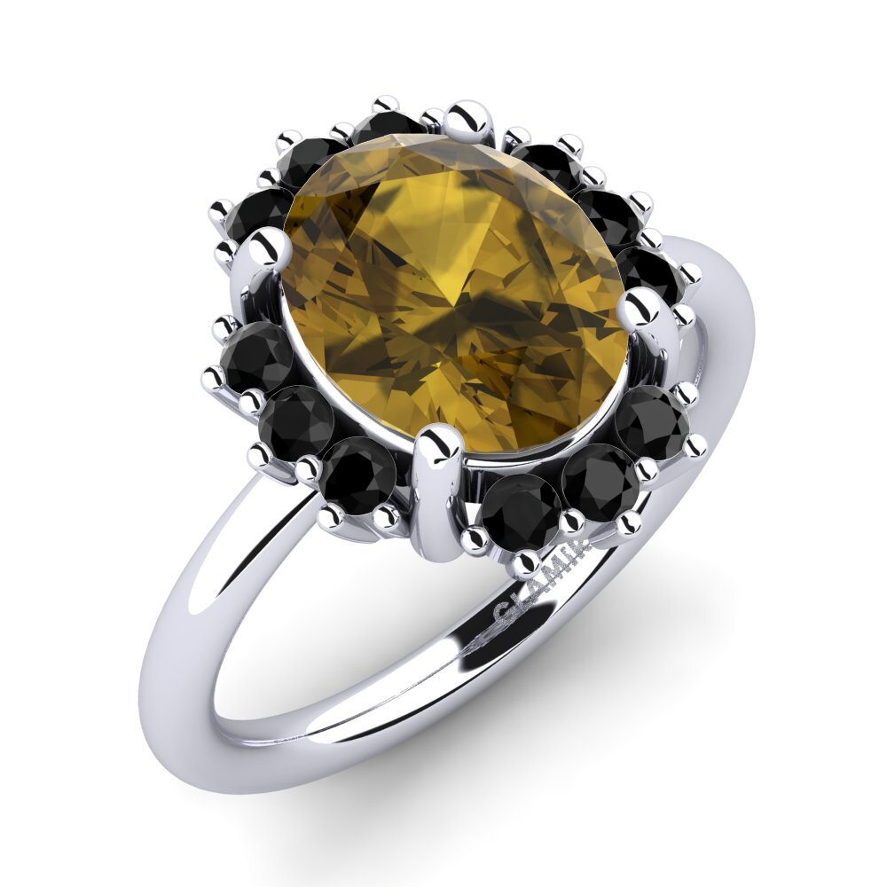 Circón Marrón Anillo de compromiso Jeslanie