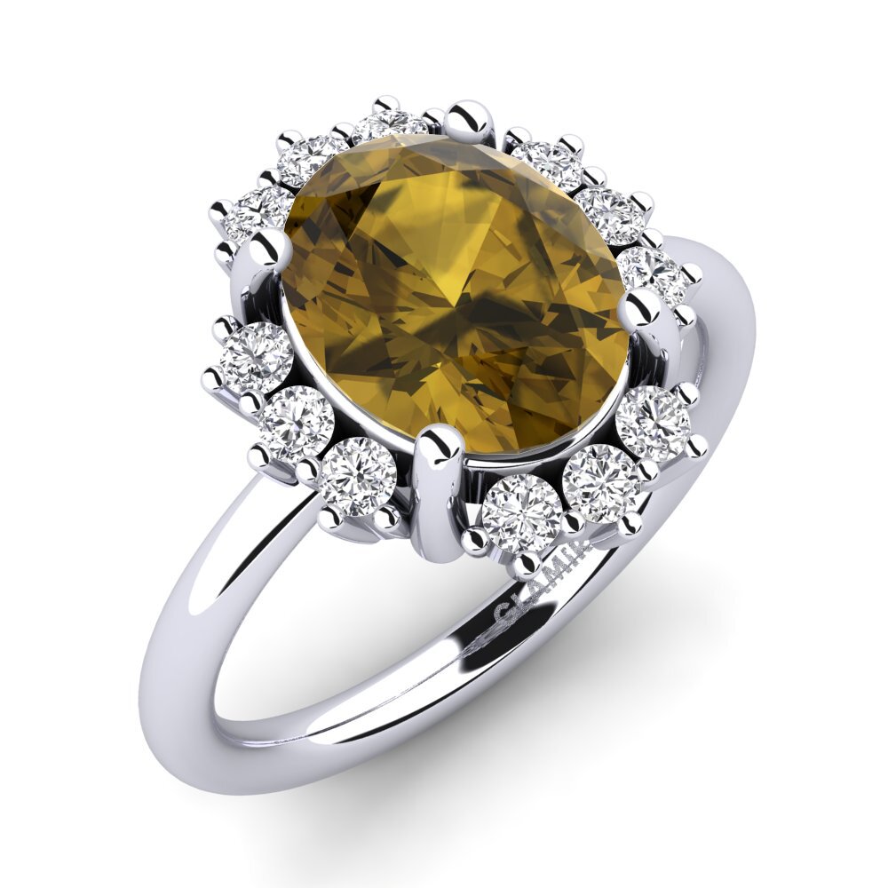 Brown Zircon Engagement Ring Jeslanie