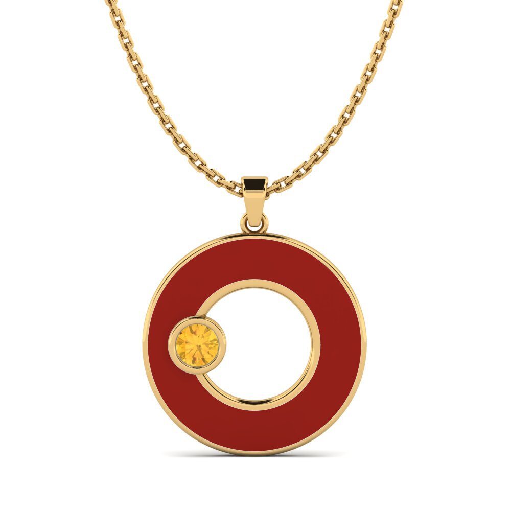 Citrine Women's Pendant Jeunary