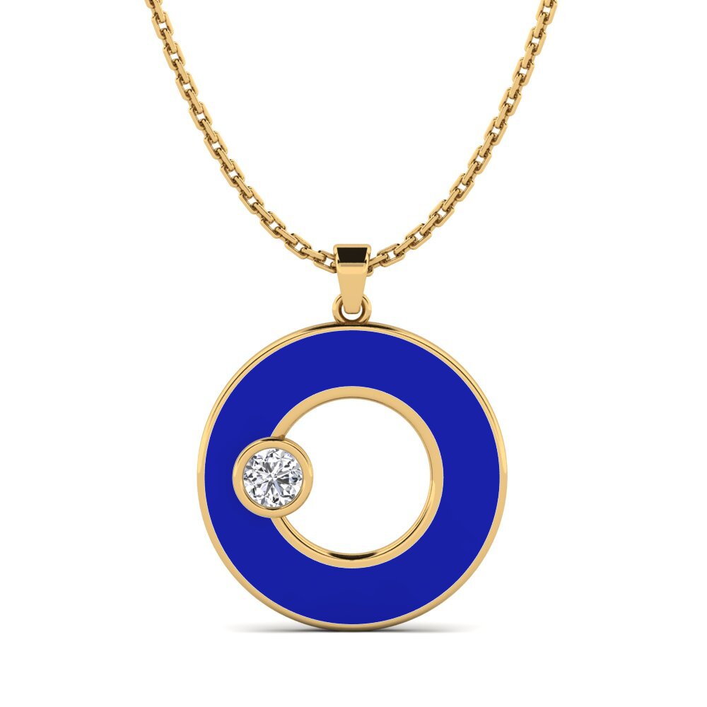 9k Oro Amarillo Colgante de Mujer Jeunary