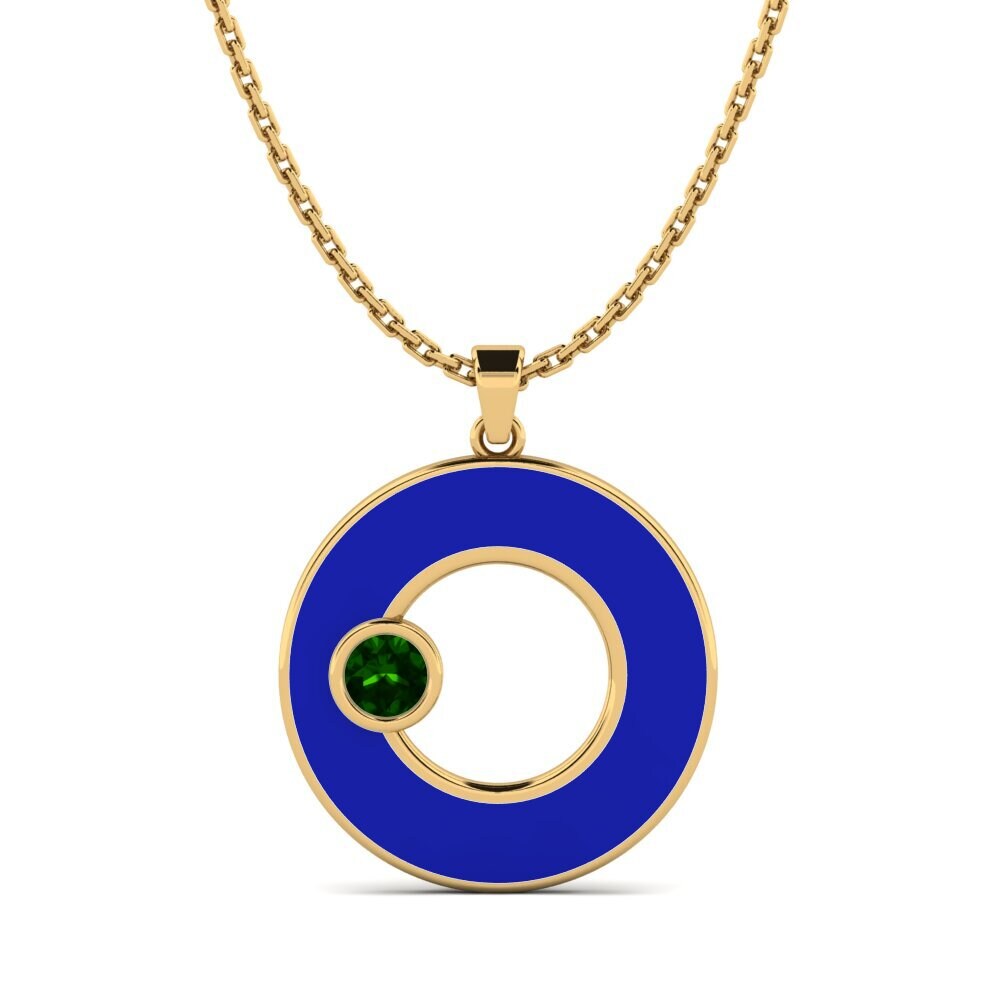 Turmalina verde Colgante de Mujer Jeunary