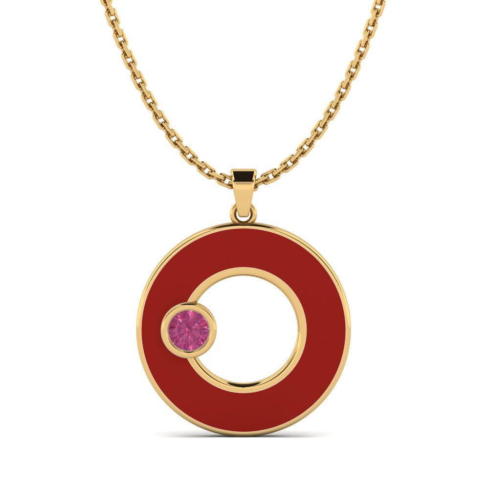 Pink Tourmaline Women's Pendant Jeunary