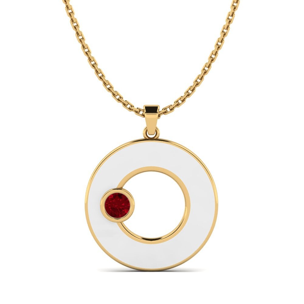 Circonita Roja Colgante de Mujer Jeunary