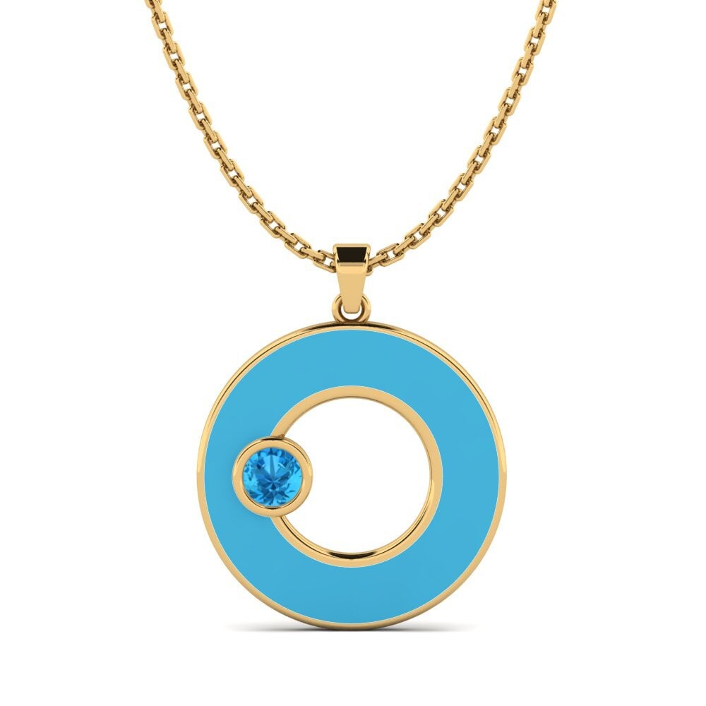 Blue Topaz Women's Pendant Jeunary