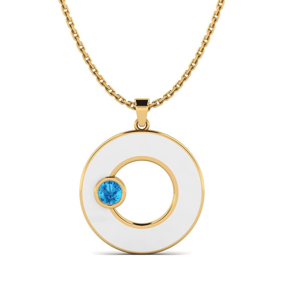 Blue Topaz Women's Pendant Jeunary