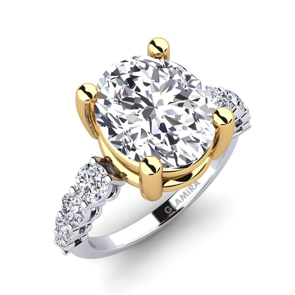 9ct White & Yellow Gold Diamond Ring Jeylianis