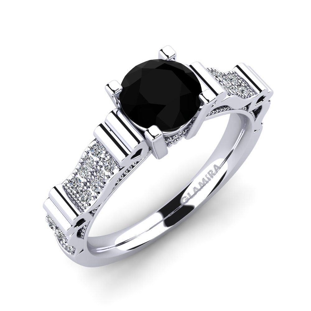 Black Sapphire Engagement Ring Jezuze