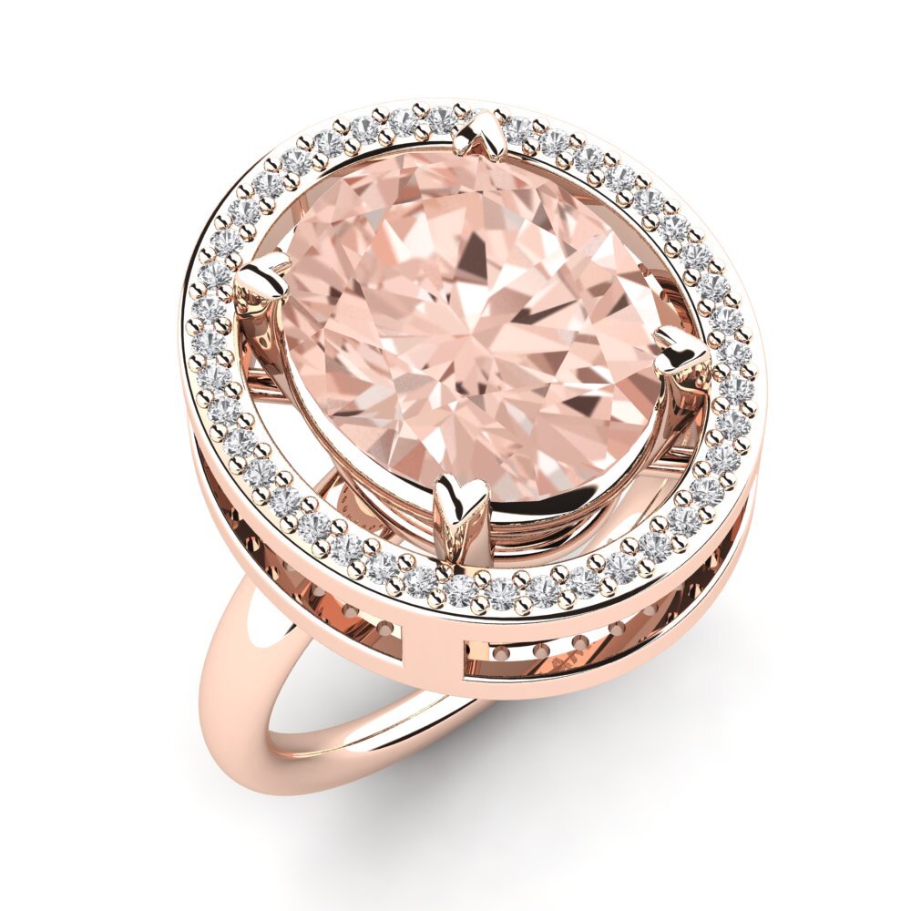 14ct Rose Gold Morganite Ring Jhamilet