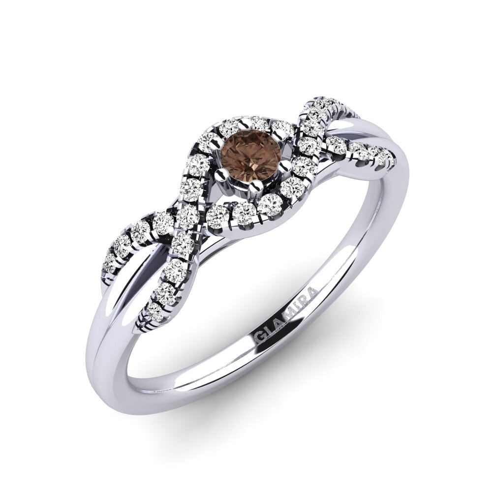 Smoky Quartz Engagement Ring Jilessa 0.1 crt