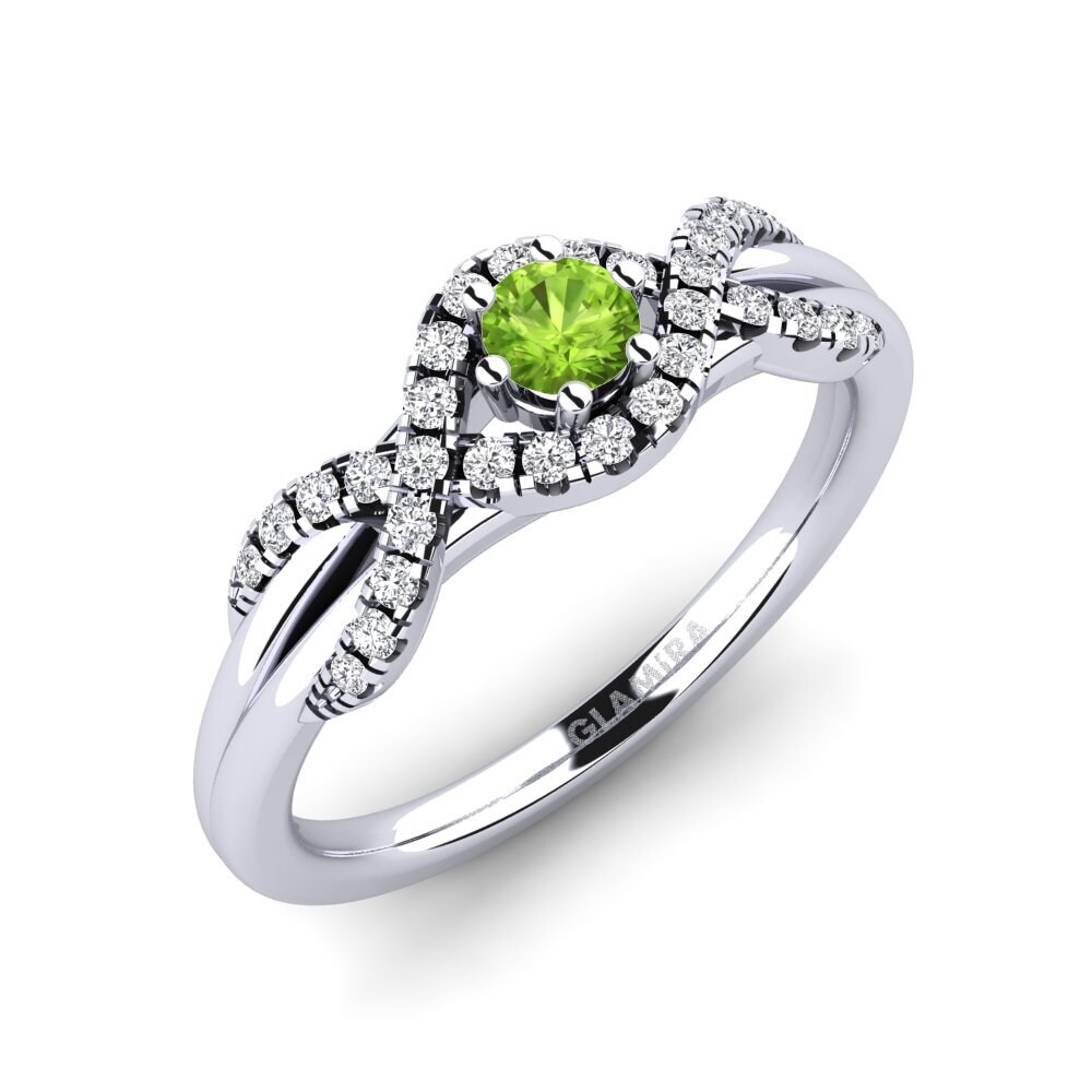Peridot Engagement Ring Jilessa 0.16 crt