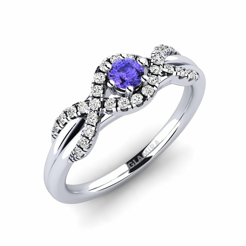 Bague de fiançailles Jilessa 0.16 crt Tanzanite