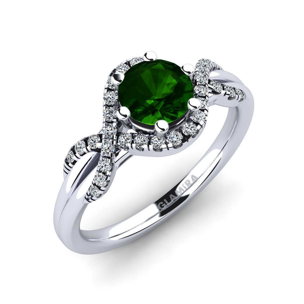 Green Tourmaline Engagement Ring Jilessa 0.8 crt