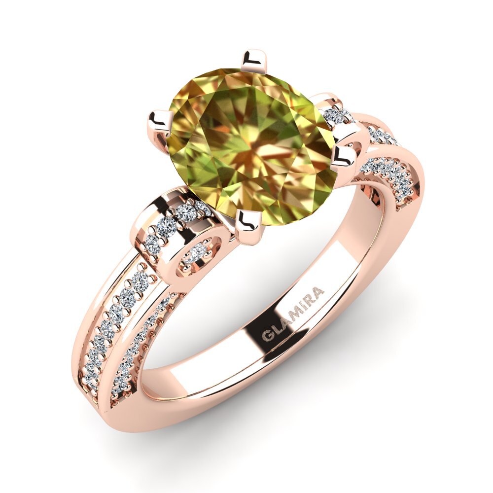 9k Rose Gold Sultan Stone Engagement Ring Jimalee