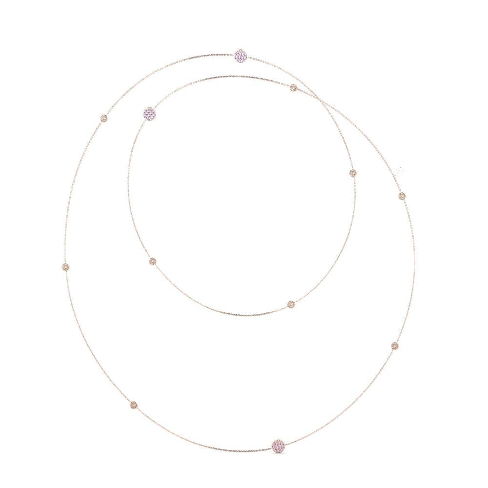9ct Rose Gold Amethyst Women's Necklace Jiminy