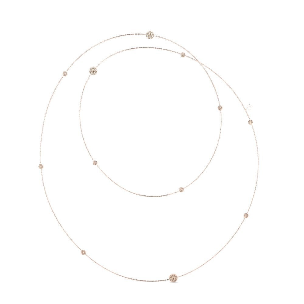 9ct Rose Gold Brown Diamond Women's Necklace Jiminy