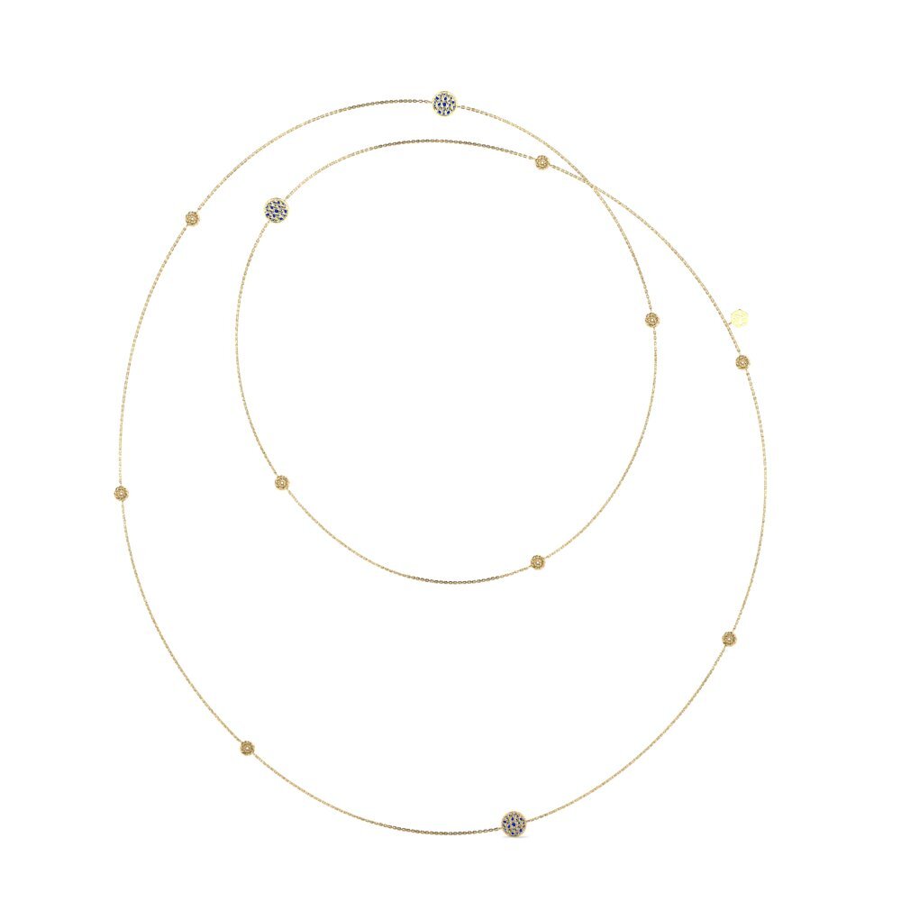 Ronde Saphir Collier pour femme Jiminy