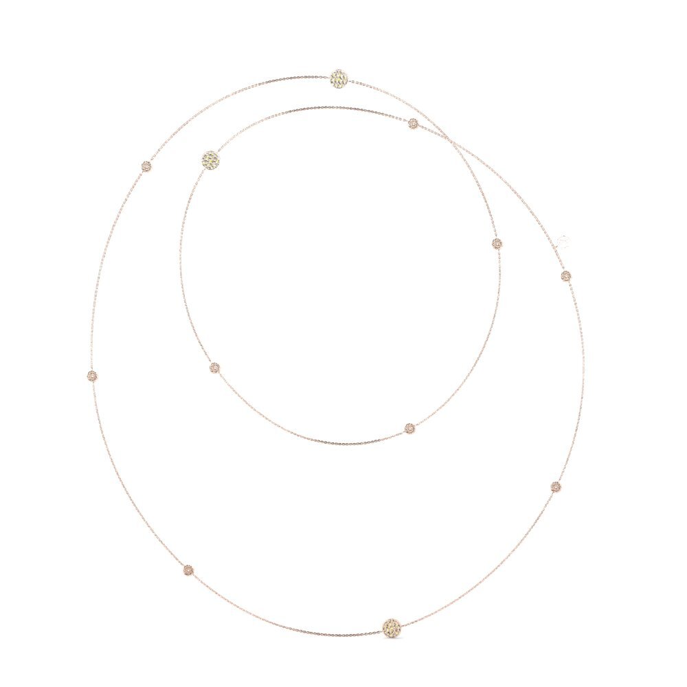 9ct Rose Gold Yellow Sapphire Women's Necklace Jiminy