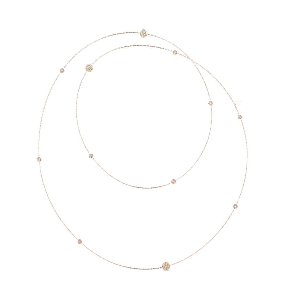 9ct Rose Gold Yellow Diamond Women's Necklace Jiminy