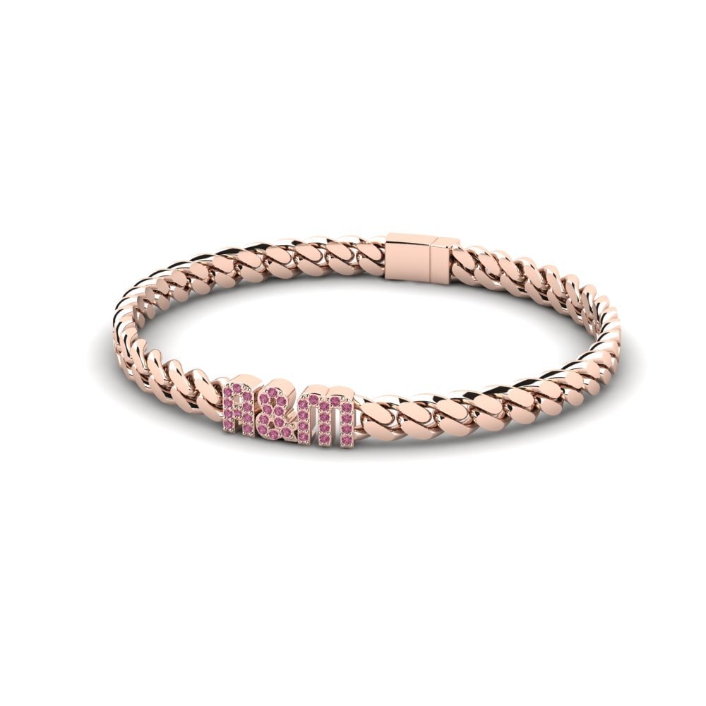 14ct Rose Gold Rhodolite Garnet Women's Bracelet Jimmie