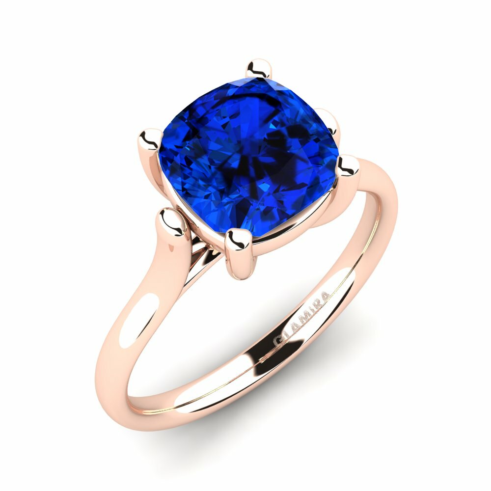 Safiro (Creado en Laboratorio) Anillo de compromiso Jinella