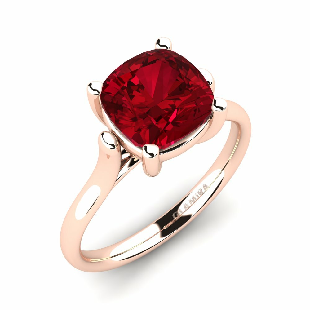 Red Zirconia Engagement Ring Jinella