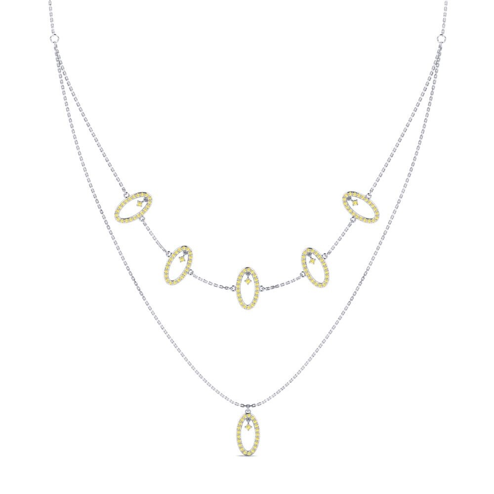 Zafiro amarillo Collar de Mujer Jivi