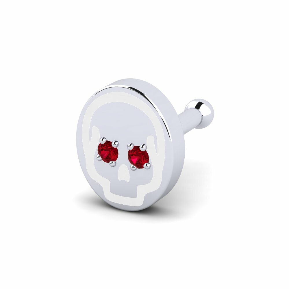 Red Zirconia Nose Pin Jizmma