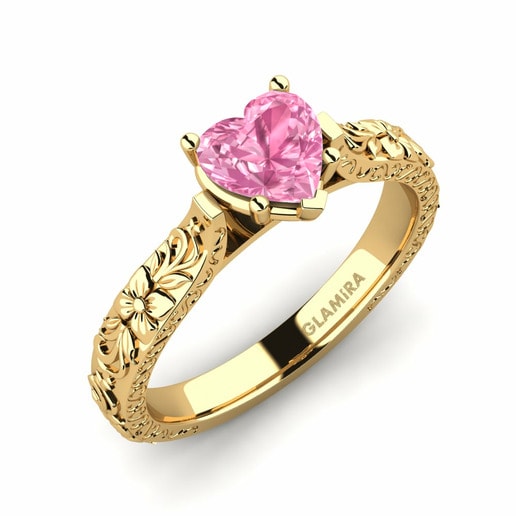 Ring Joanna 585 Yellow Gold & Pink Sapphire