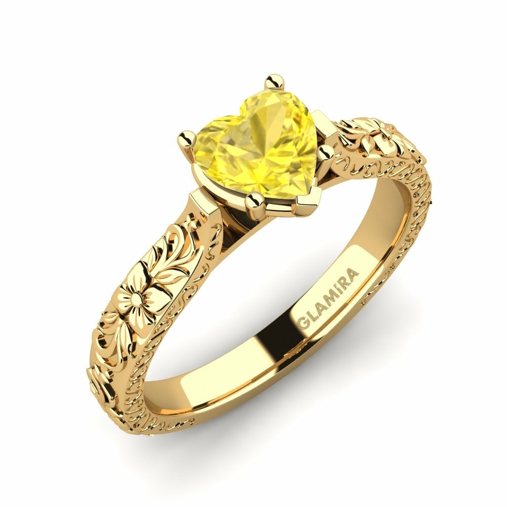 Nhẫn đính hôn Joanna Đá Sapphire Vàng