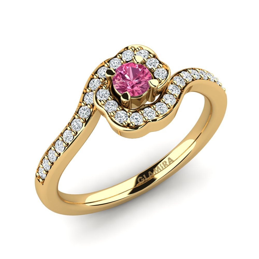 Pink Tourmaline Engagement Ring Jocelyn 0.16 crt