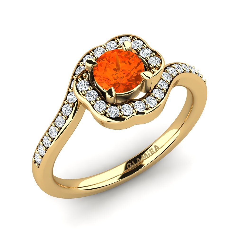 Fire Opal Engagement Ring Jocelyn 0.5 crt