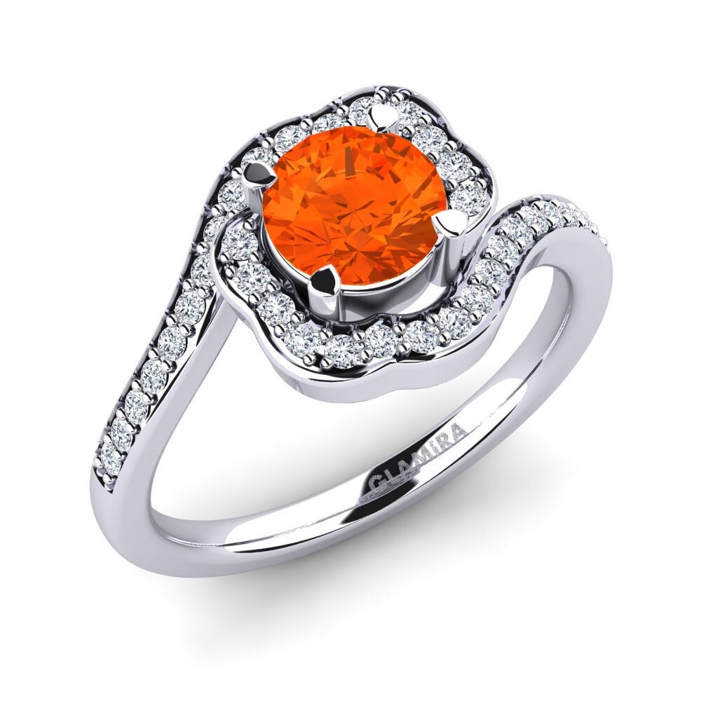 Fire Opal Engagement Ring Jocelyn 0.8 crt