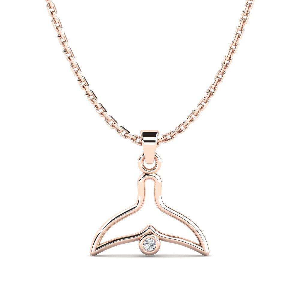 18k Oro Rosa Diamante Colgante de Mujer Johanisar