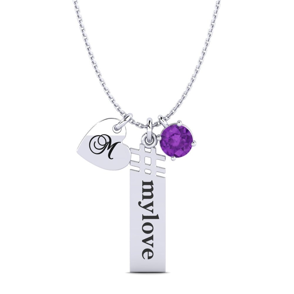 Weiß-Silber Amethyst Damen anhänger Johnie
