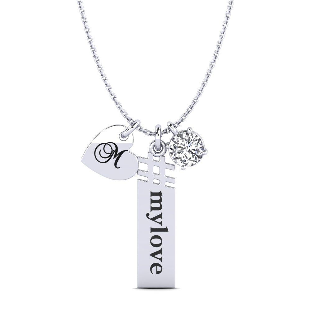 Weiß-Silber Diamant Damen anhänger Johnie