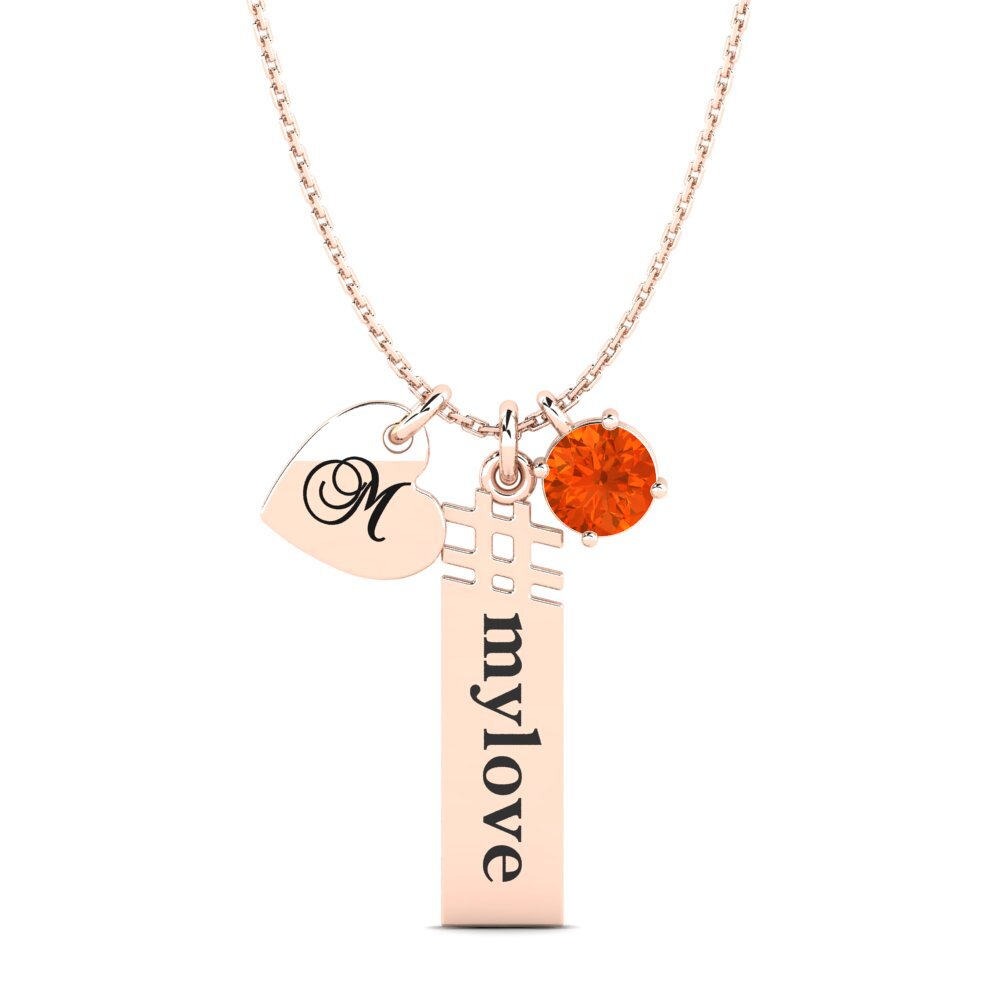 Rotgold 585 Feueropal Damen anhänger Johnie