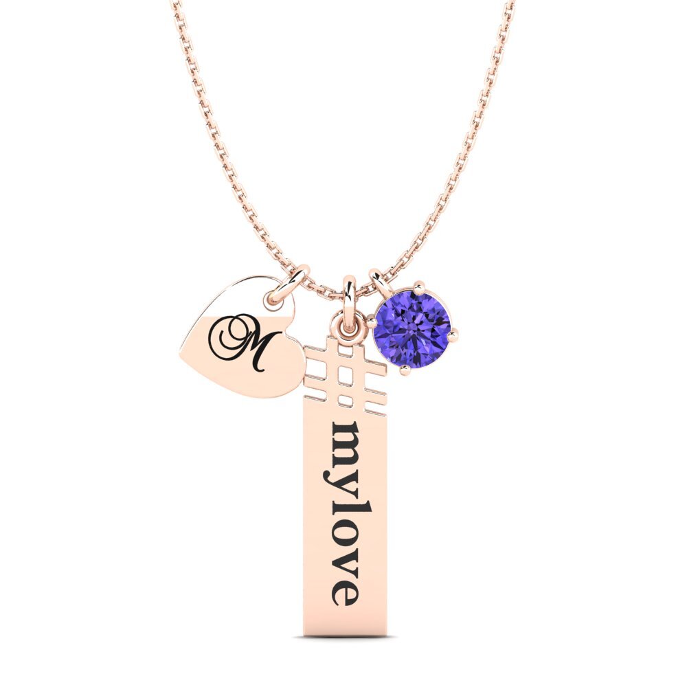 Rotgold 585 Tansanit Damen anhänger Johnie