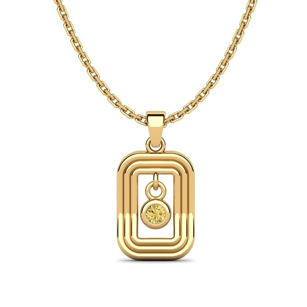 Gele Diamant Dames Hanger Joinfres