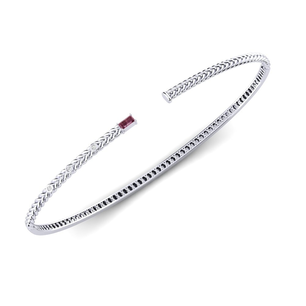 Argent Blanc Grenat de Rhodolite Bracelet de paume Jokull