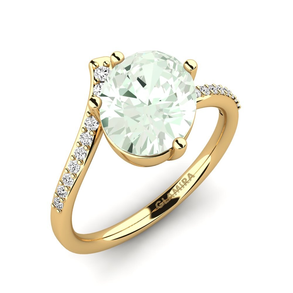 Améthyste Verte Bague de fiançailles Jolaina