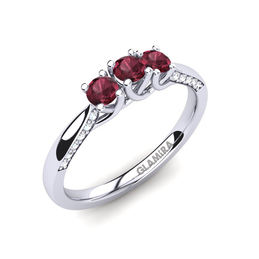 Nhẫn đính hôn Jolanka Đá Garnet / Ngọc Hồng Lựu