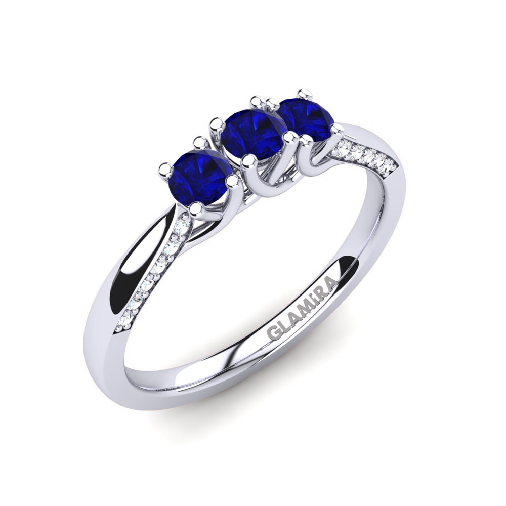 Donker Blauwe Zirkoon Verlovingsring Jolanka