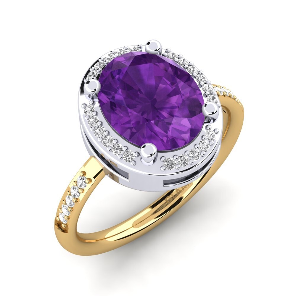 14K Geel & Wit Goud Verlovingsring Jolecia