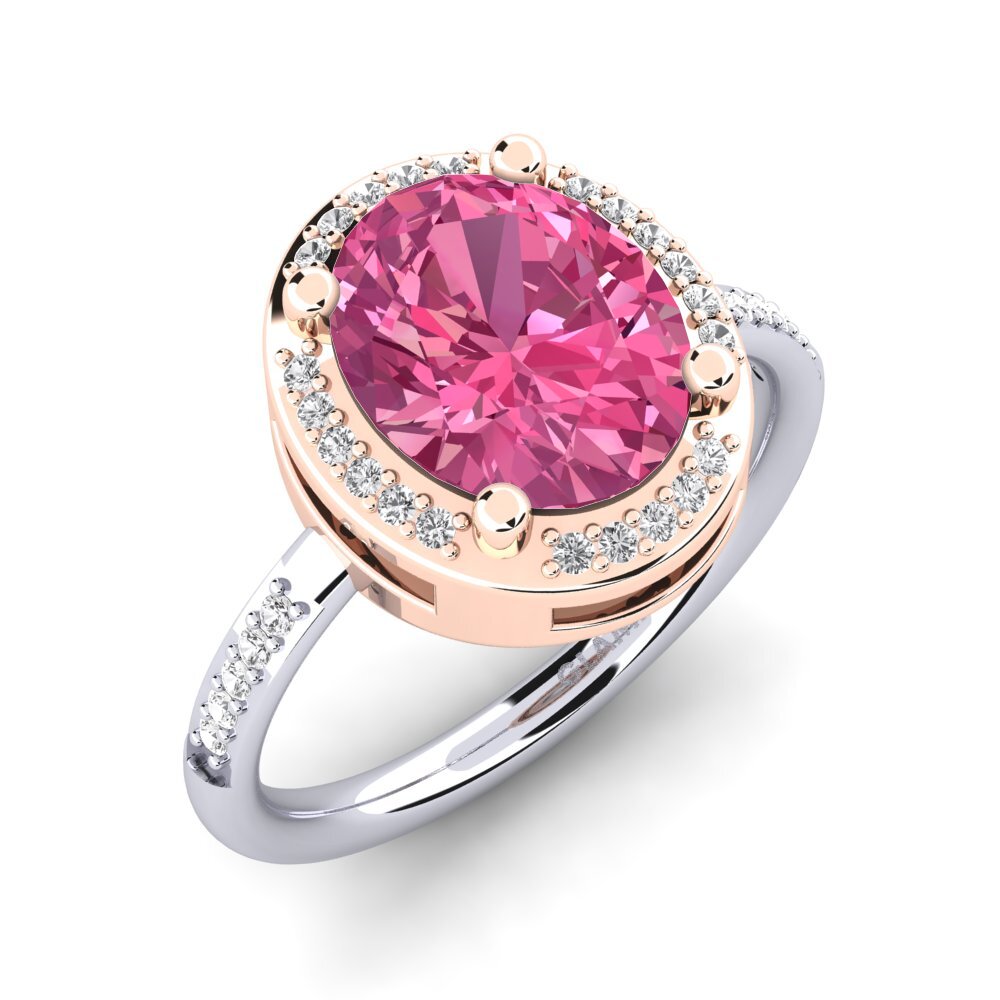 18ct White / Rose Gold Engagement Ring Jolecia