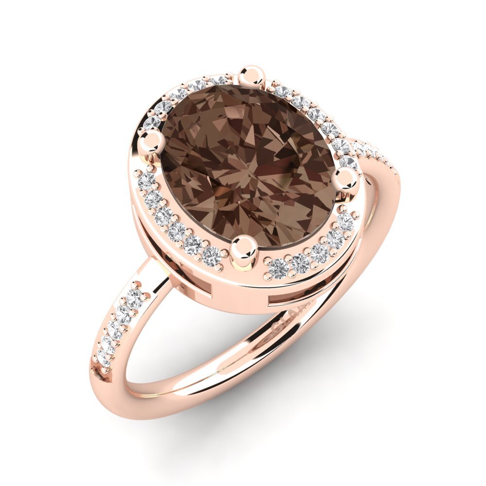 9k Oro Rosa Anillo de compromiso Jolecia