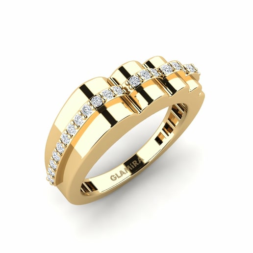 Pinky Ring Jolin 585 Yellow Gold & Swarovski Crystal