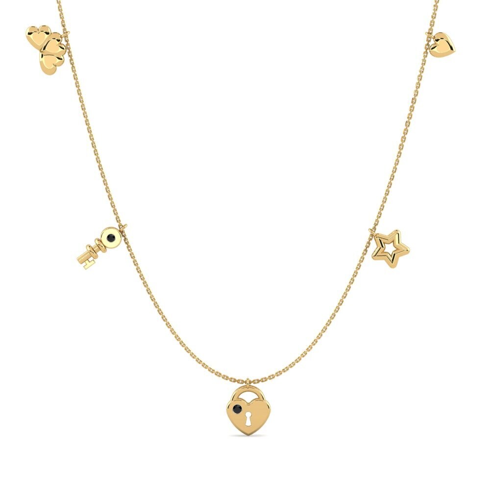 Black Sapphire Women's Necklace Jolina